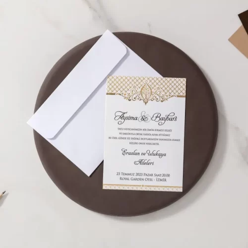 Ekonomik Düğün Davetiyesi 10406
