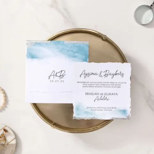 Lüks Düğün Davetiyesi 10593