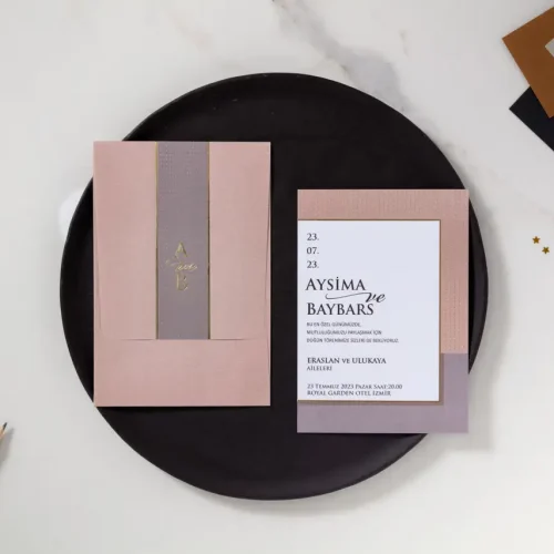 Lüks Düğün Davetiyesi 10596