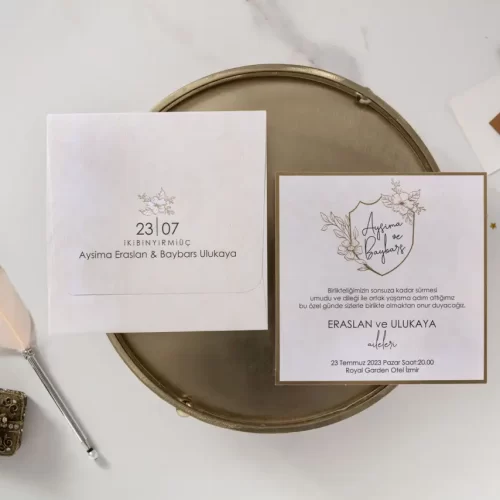 Lüks Düğün Davetiyesi 10600