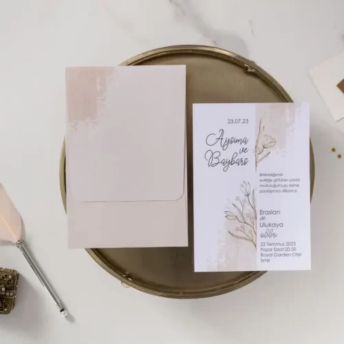 Lüks Düğün Davetiyesi 10601