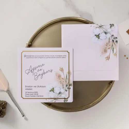 Lüks Düğün Davetiyesi 10602