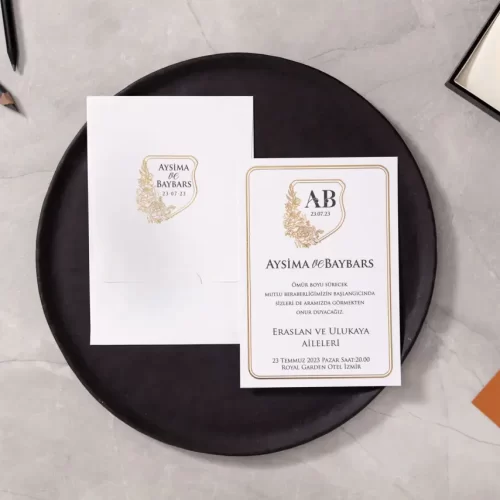 Lüks Düğün Davetiyesi 10604