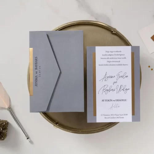 Lüks Düğün Davetiyesi 10606