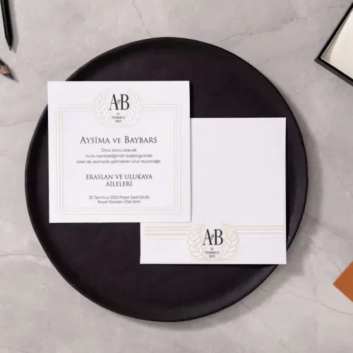 Lüks Düğün Davetiyesi 10608