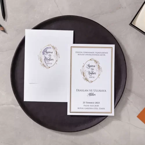 Lüks Düğün Davetiyesi 10609