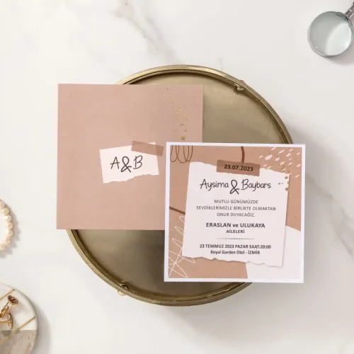 Lüks Düğün Davetiyesi 10650