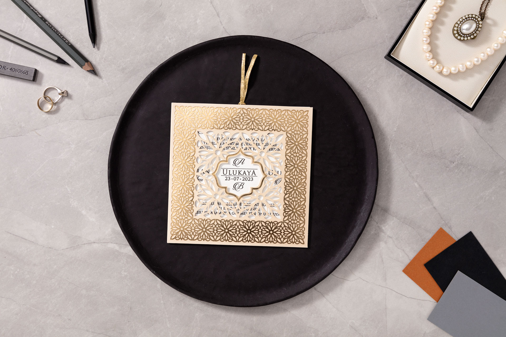 Lüks Düğün Davetiyesi 10563