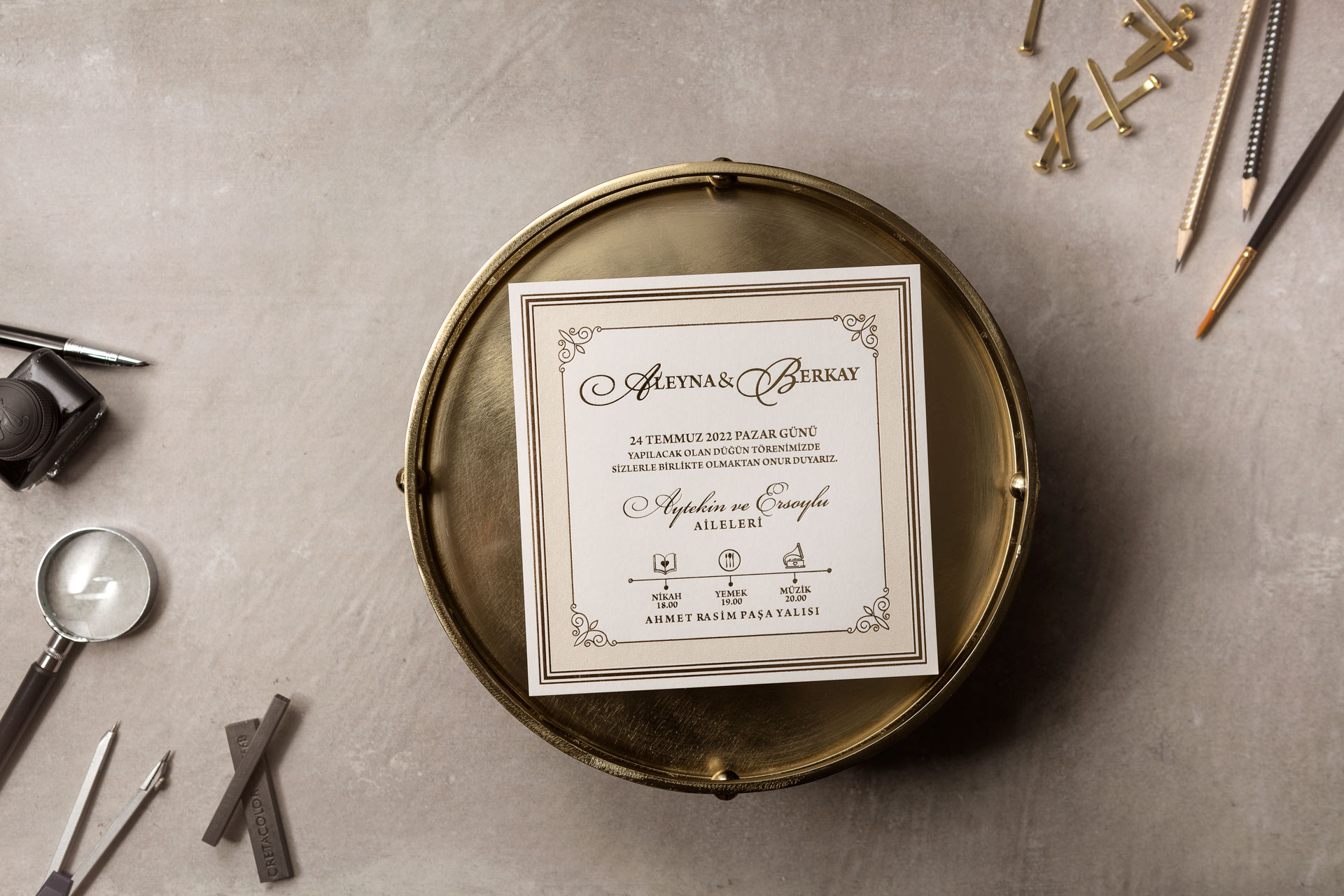 Lüks Düğün Davetiyesi 8382