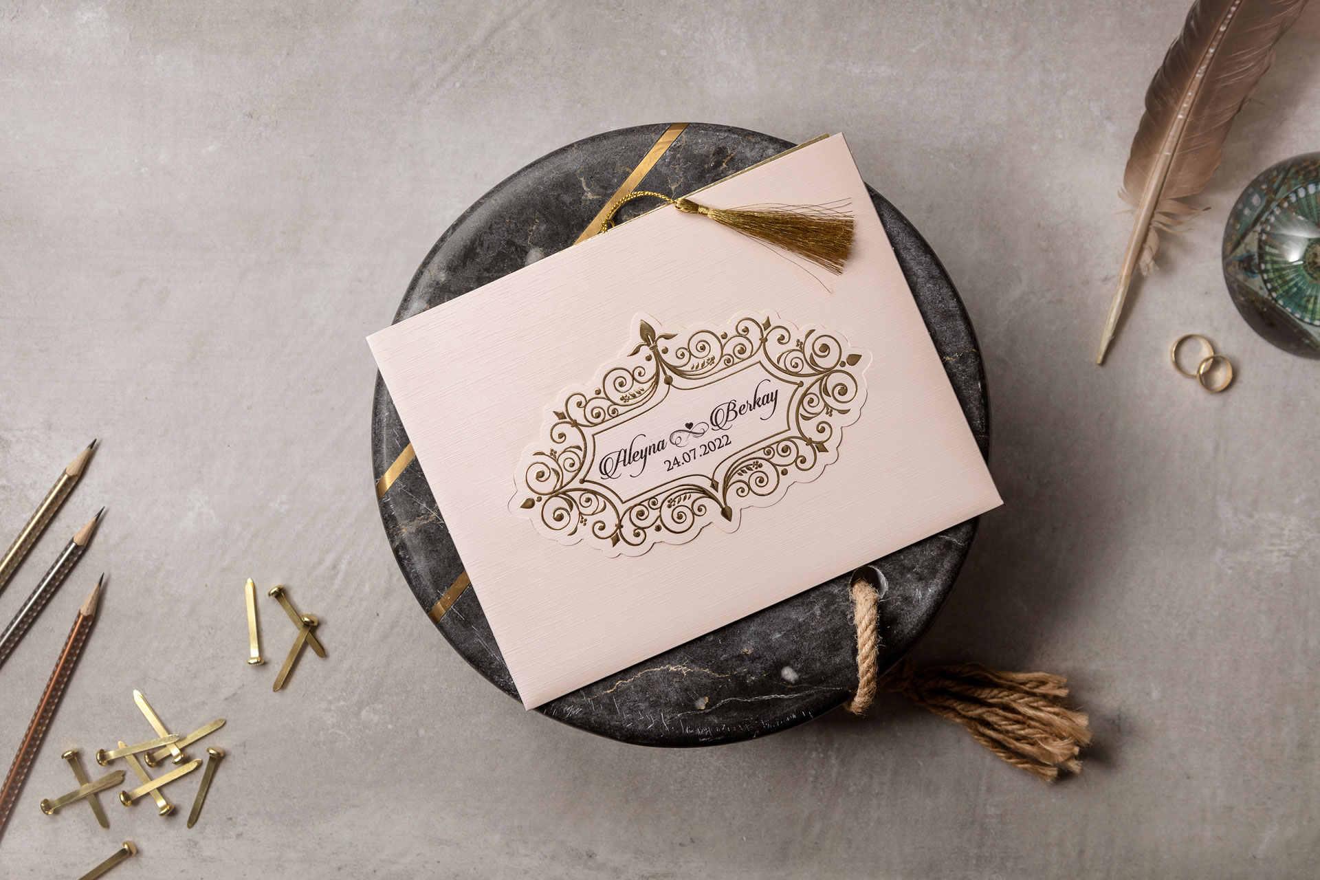 Lüks Düğün Davetiyesi 8314