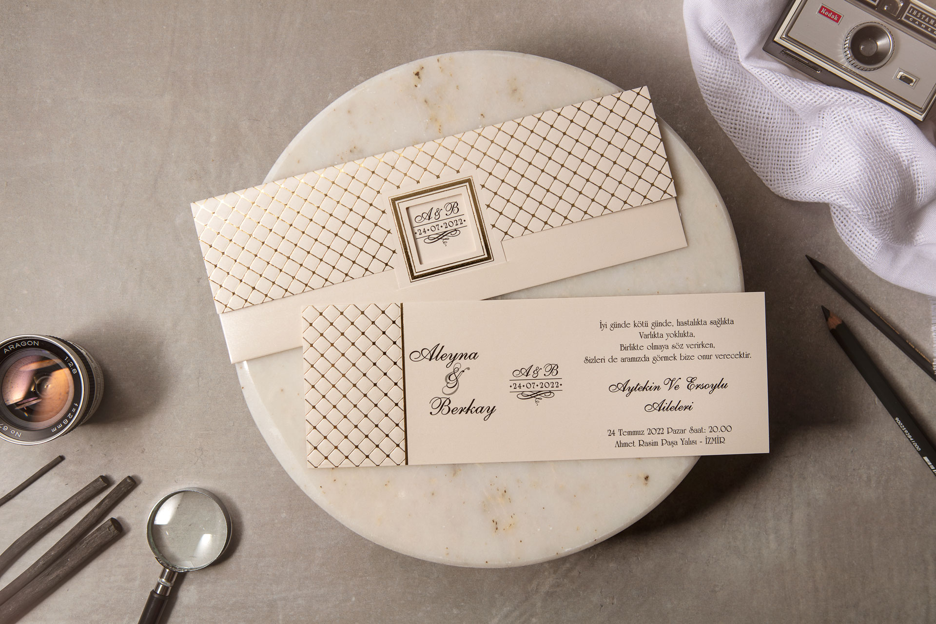 Lüks Düğün Davetiyesi 8268