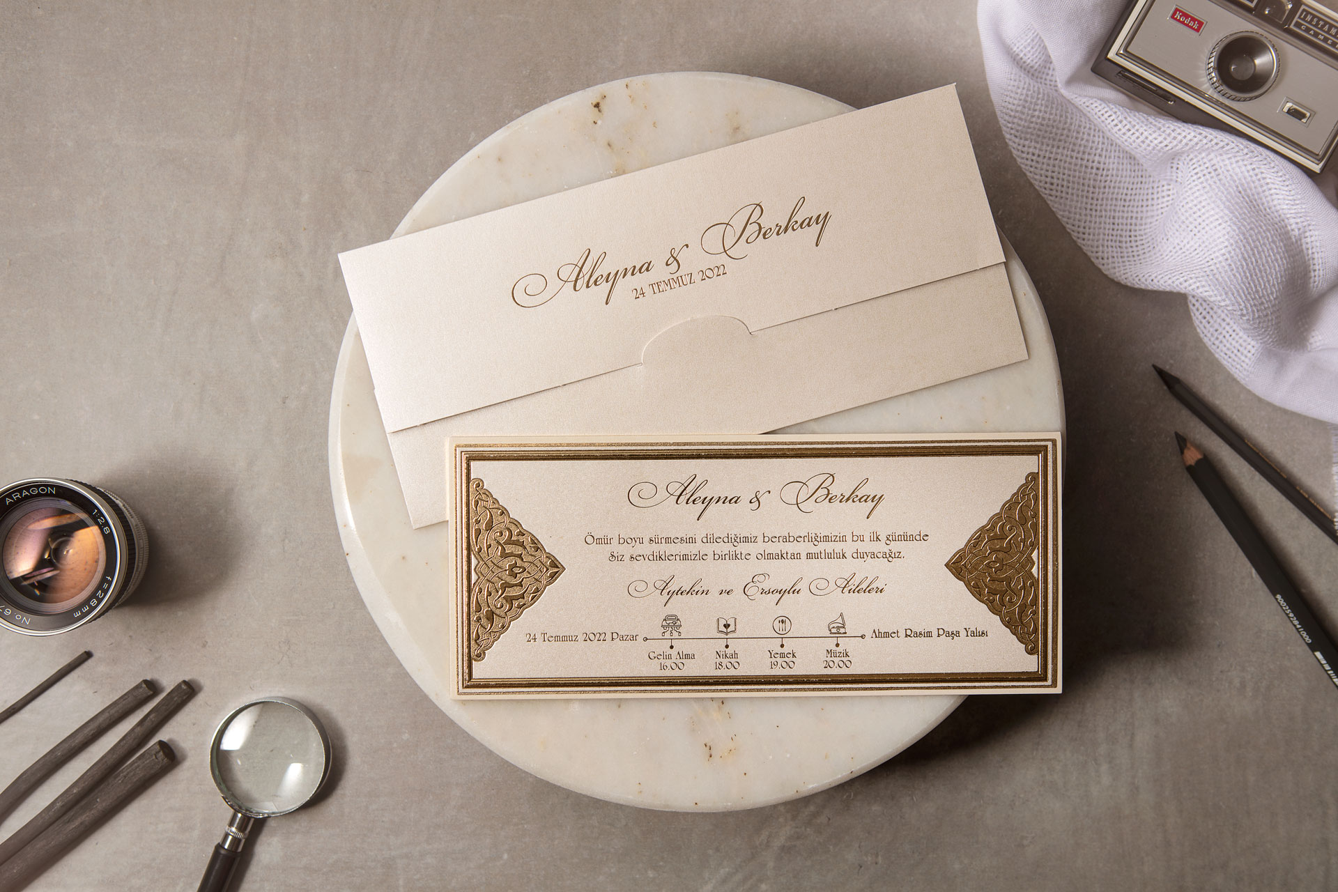 Lüks Düğün Davetiyesi 8393