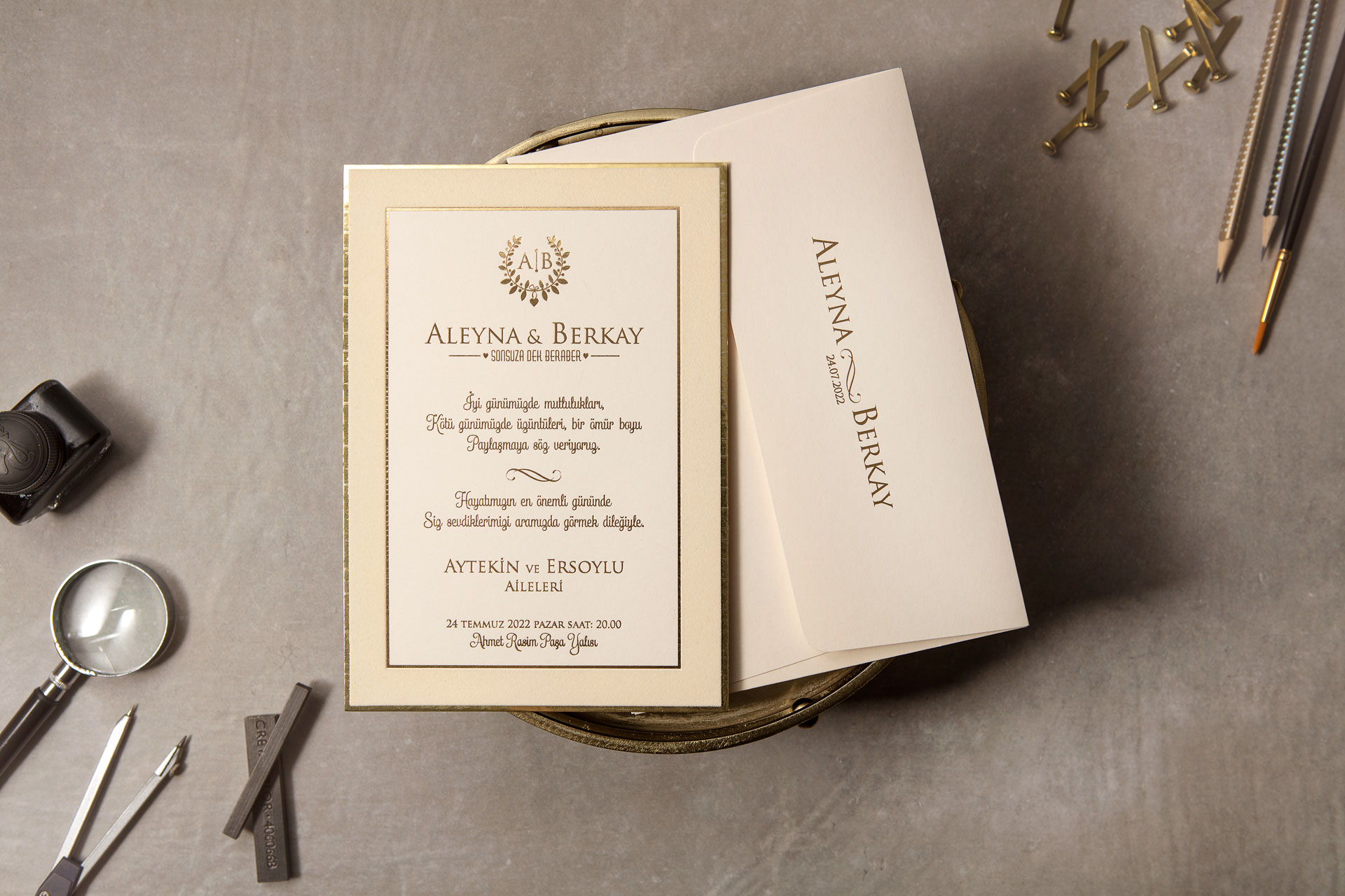 Lüks Düğün Davetiyesi 8402