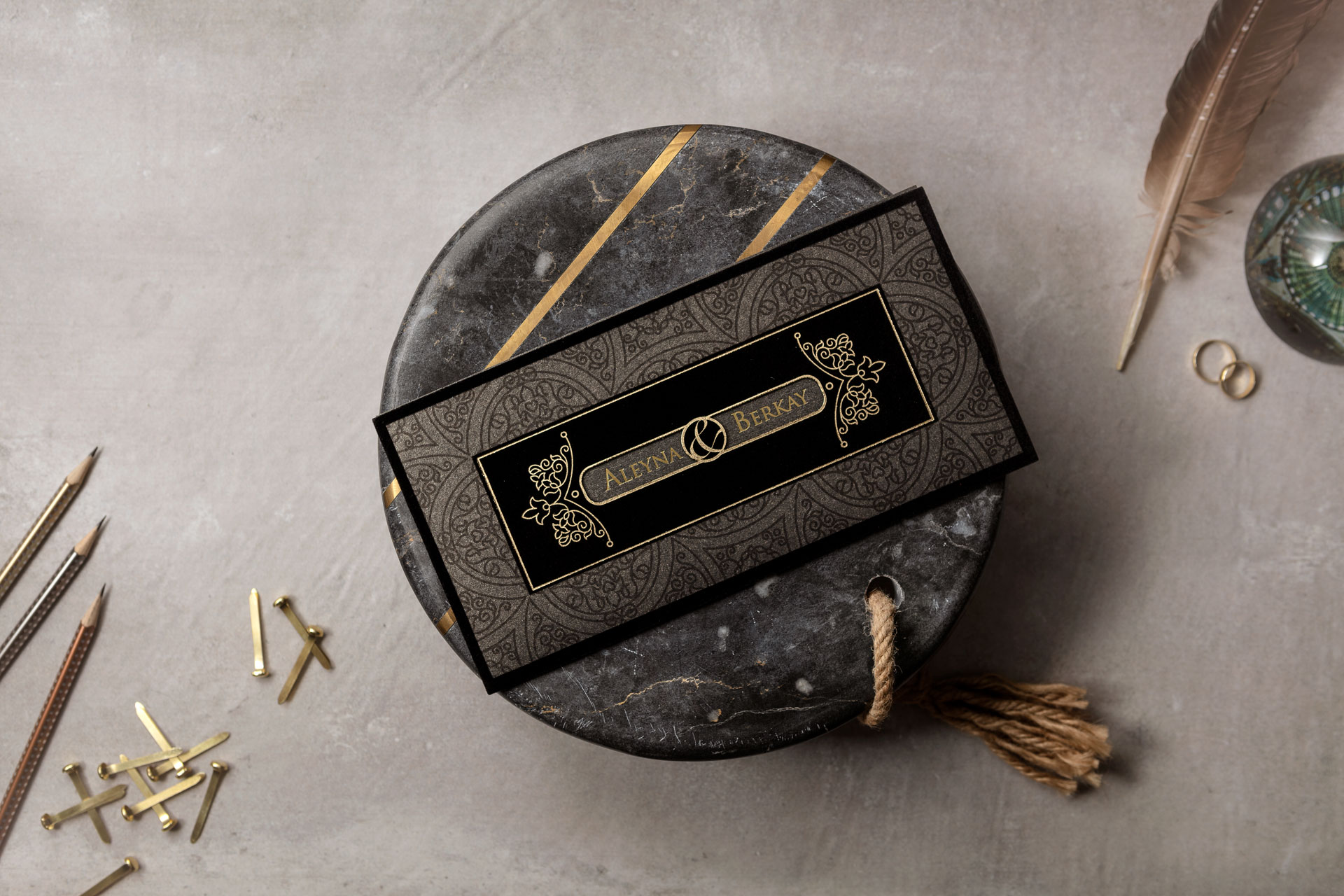 Lüks Düğün Davetiyesi 8404