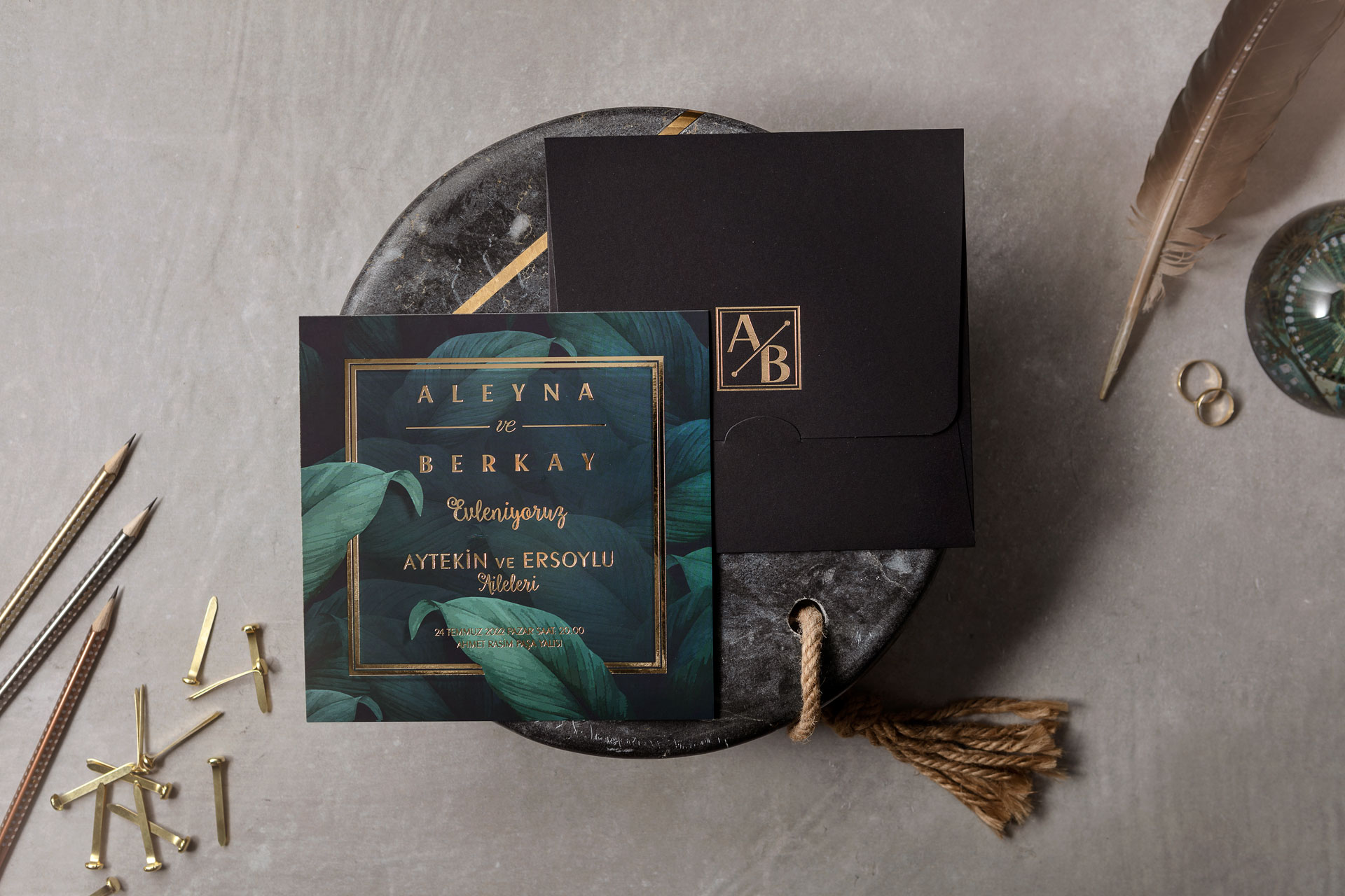 Lüks Düğün Davetiyesi 8406