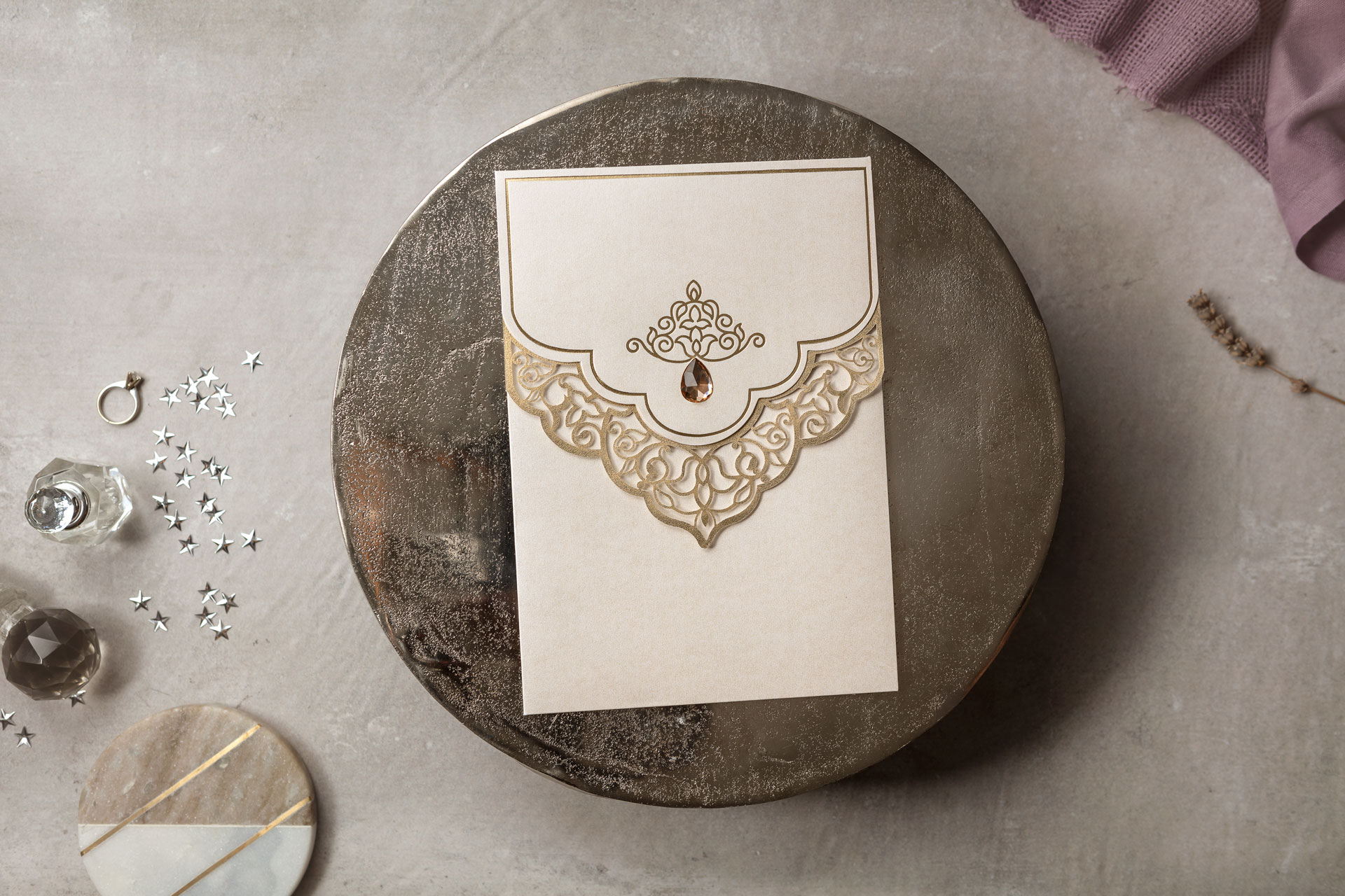 Lüks Düğün Davetiyesi 8407