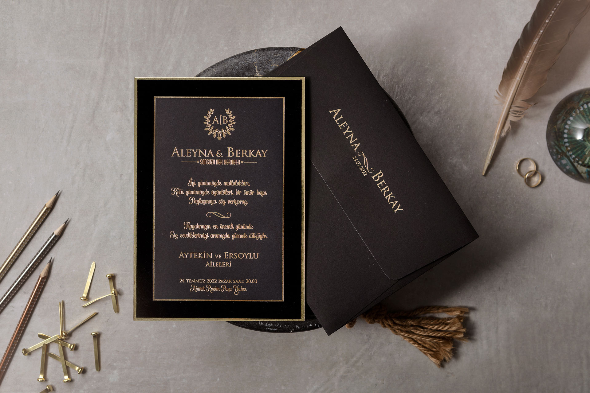 Lüks Düğün Davetiyesi 8419