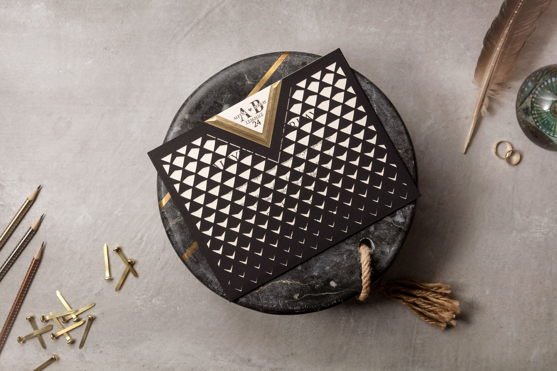 Lüks Düğün Davetiyesi 8422