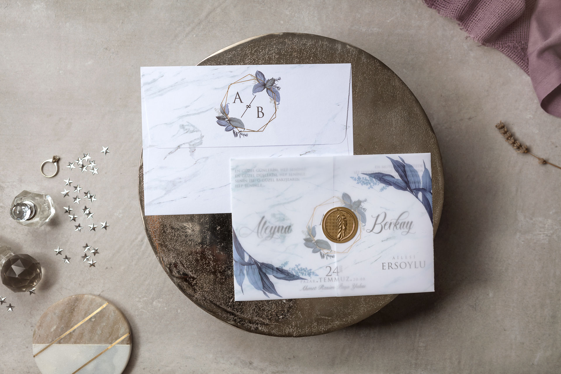 Lüks Düğün Davetiyesi 8425