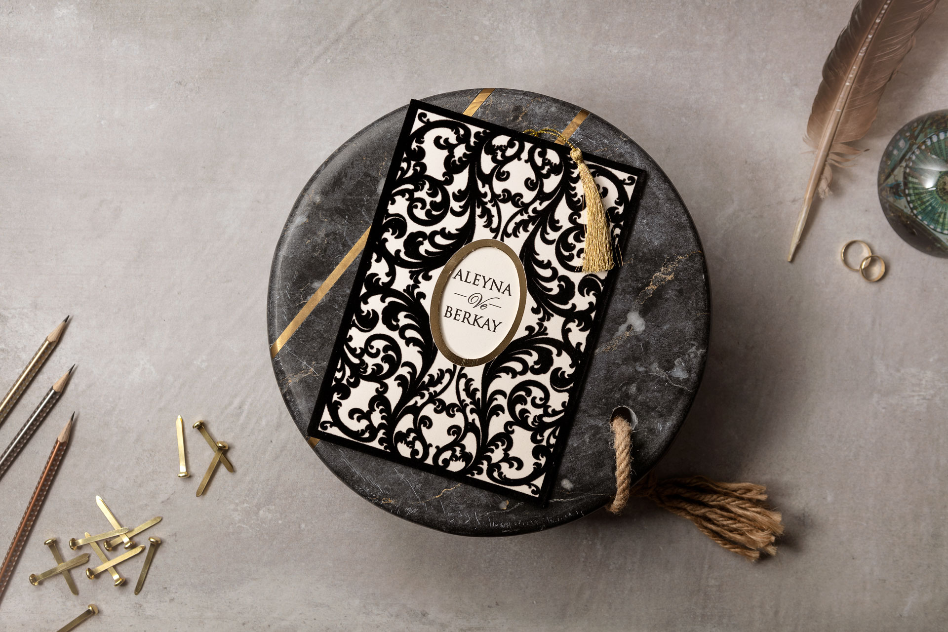 Lüks Düğün Davetiyesi 8345