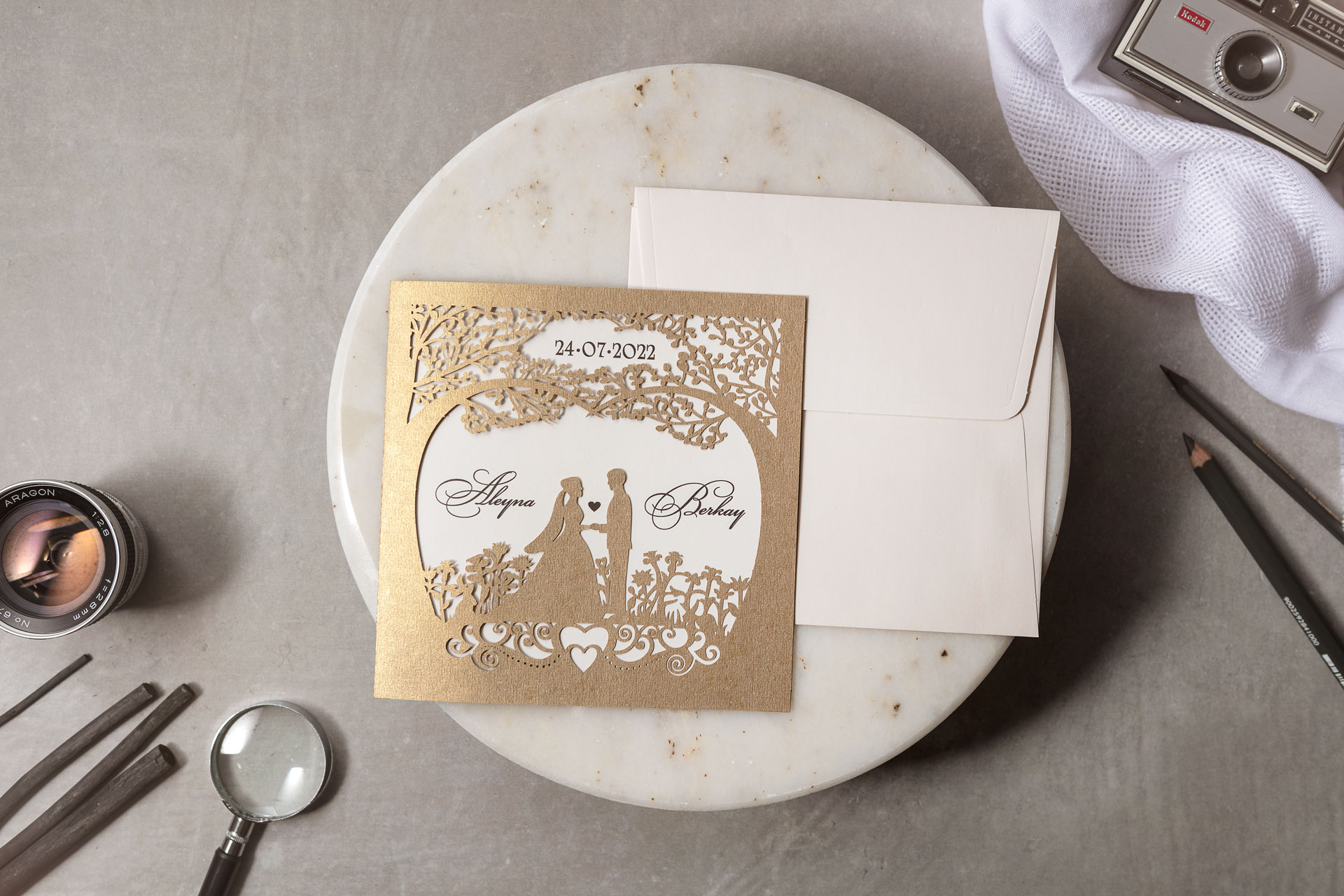 Lüks Düğün Davetiyesi 8325