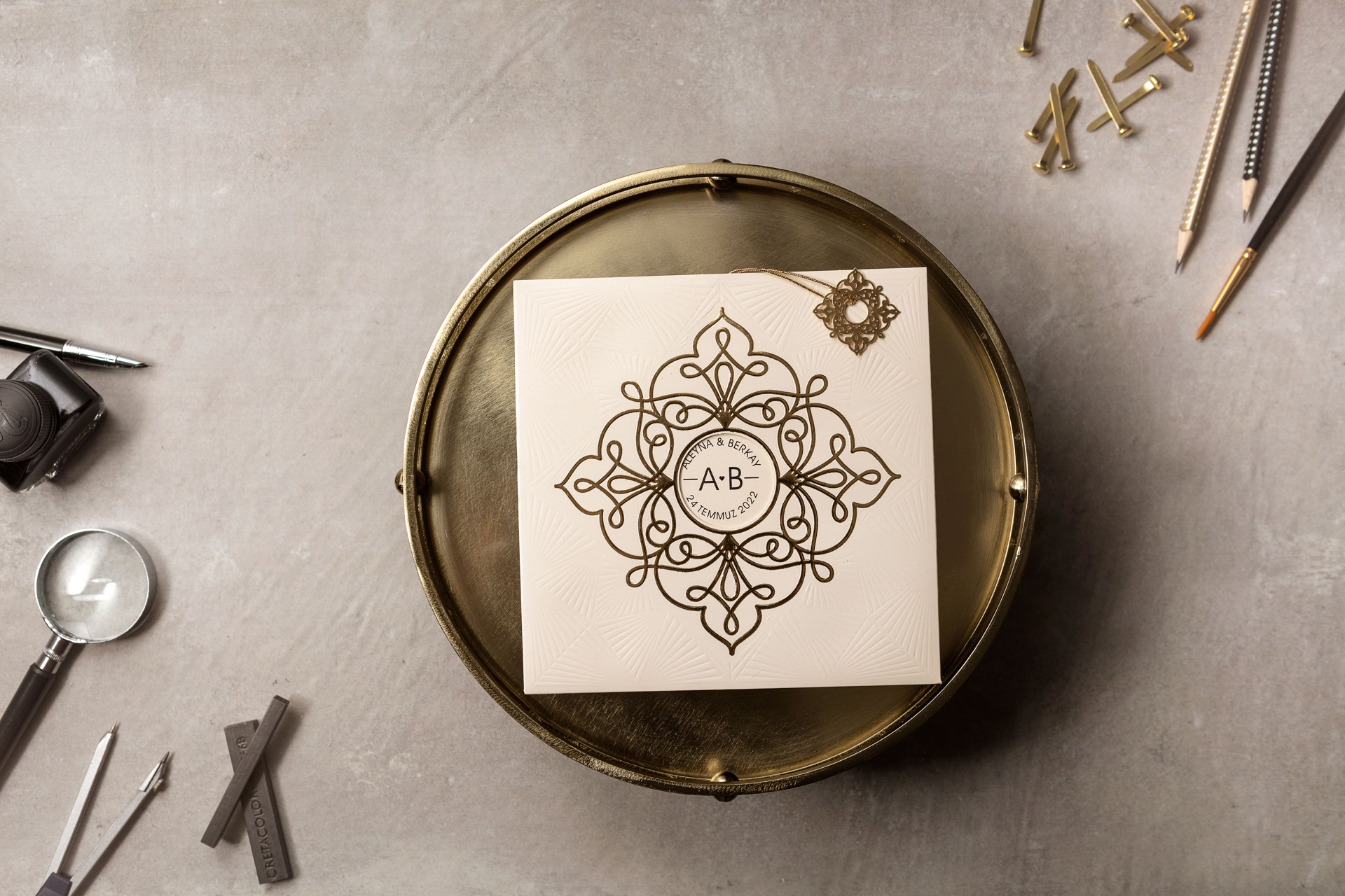 Lüks Düğün Davetiyesi 8326