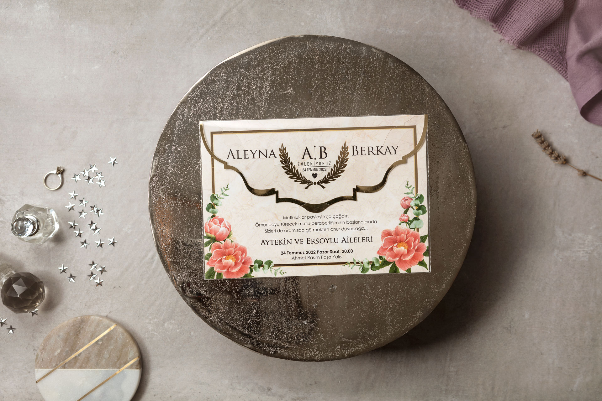 Lüks Düğün Davetiyesi 8431