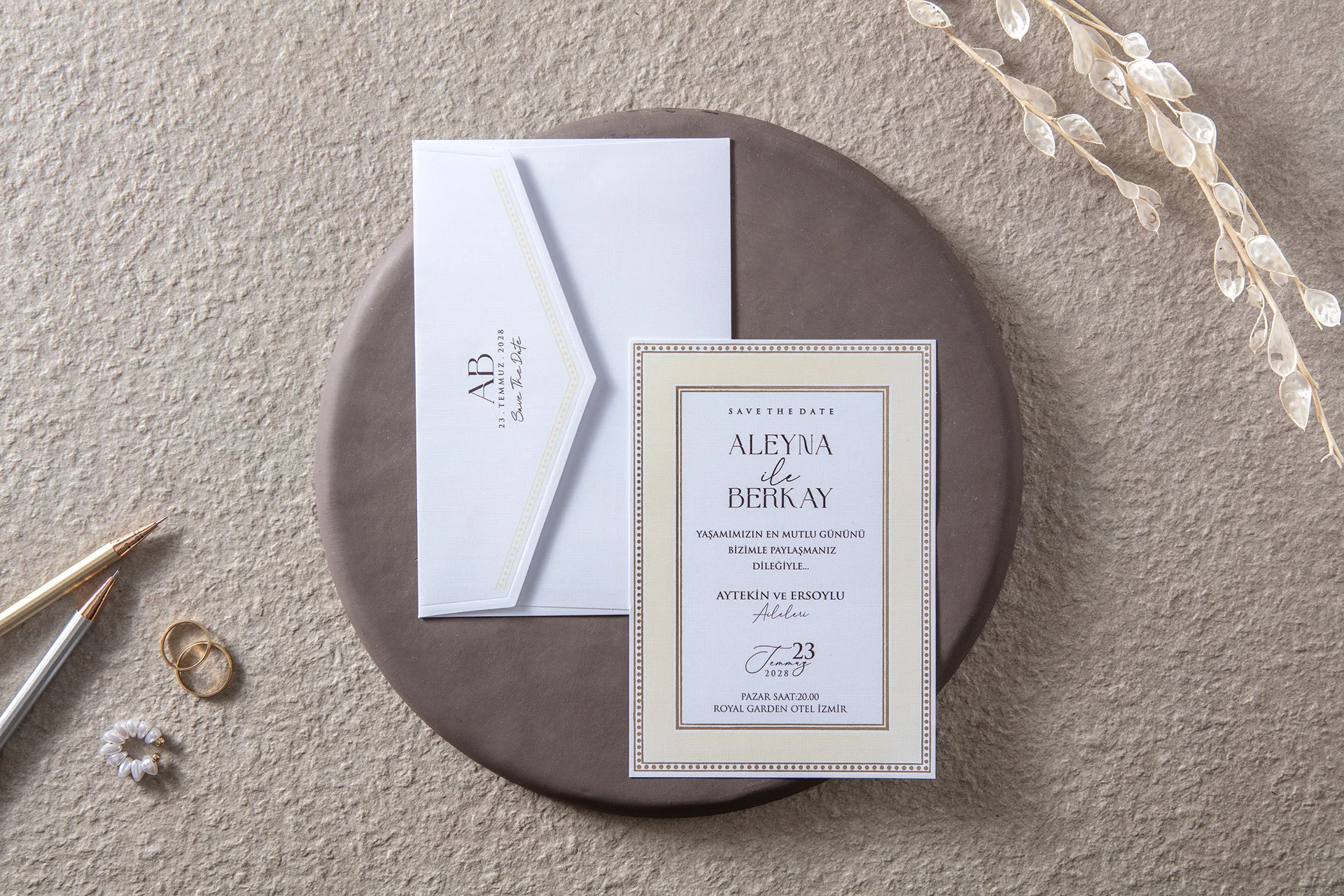 Lüks Düğün Davetiyesi 10675