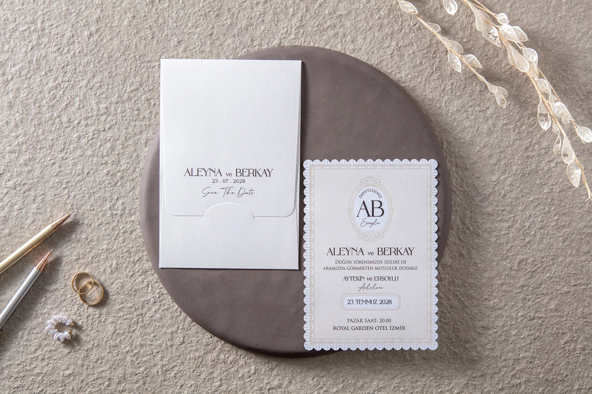 Lüks Düğün Davetiyesi 10677