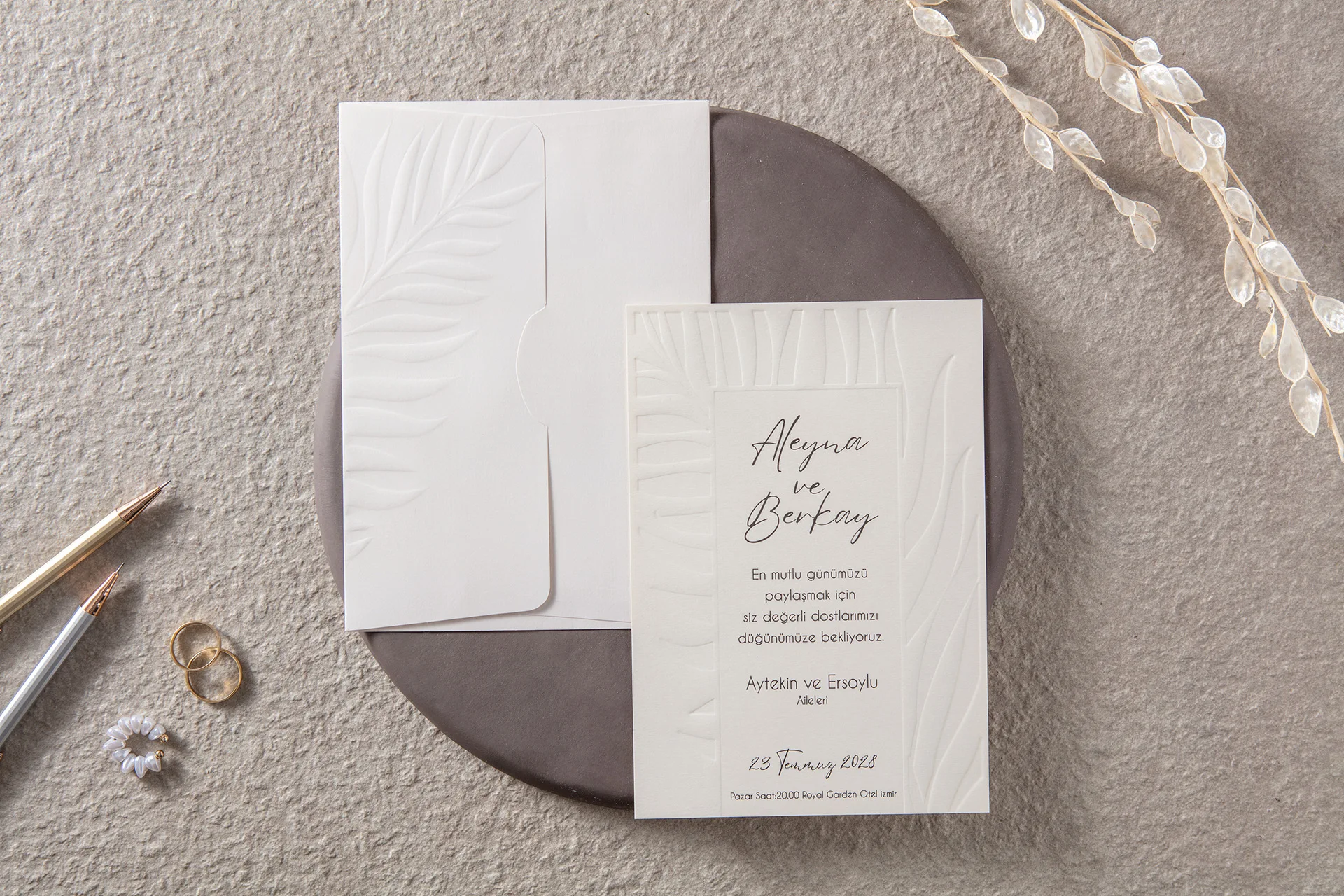 Lüks Düğün Davetiyesi 10592