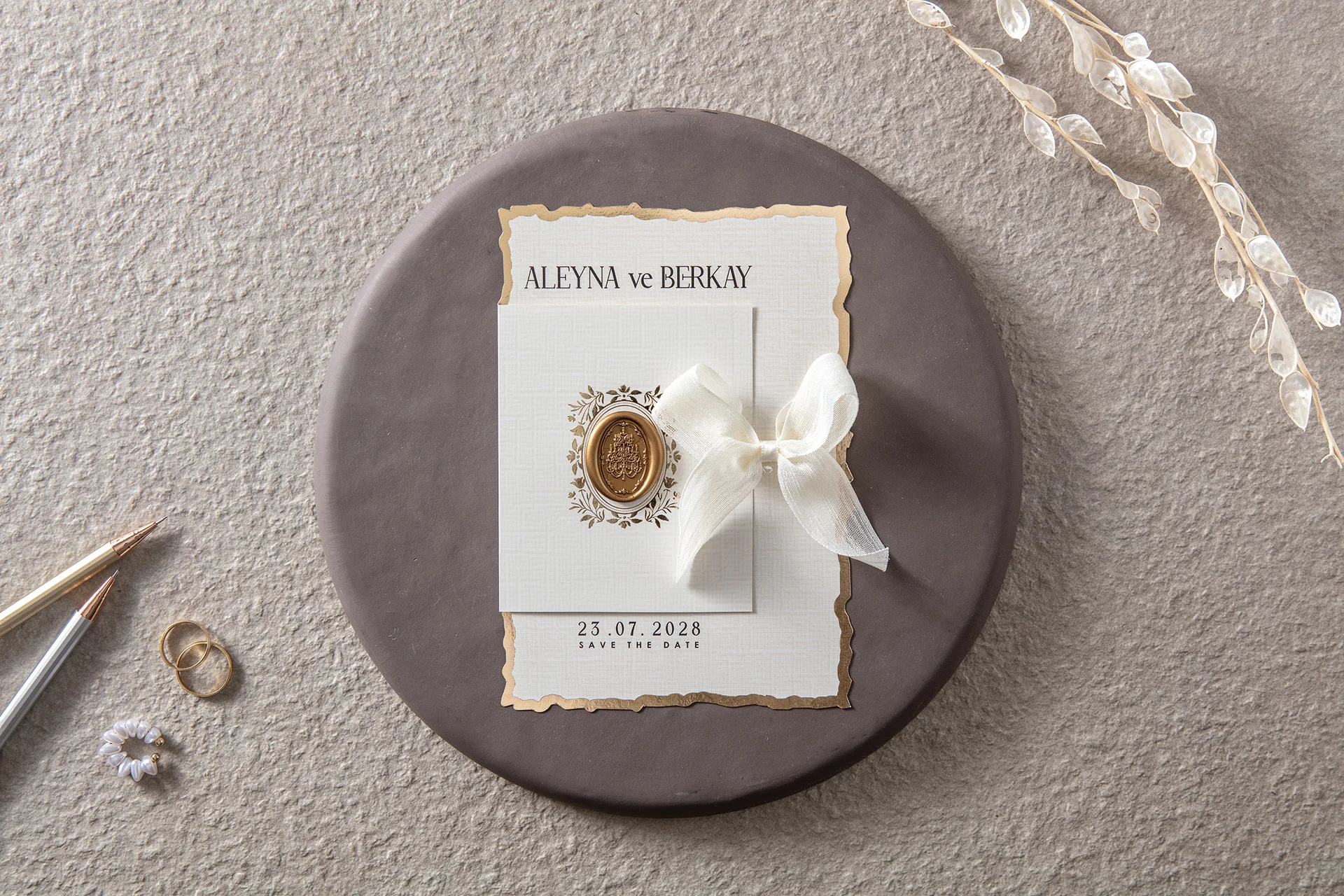 Lüks Düğün Davetiyesi 10682