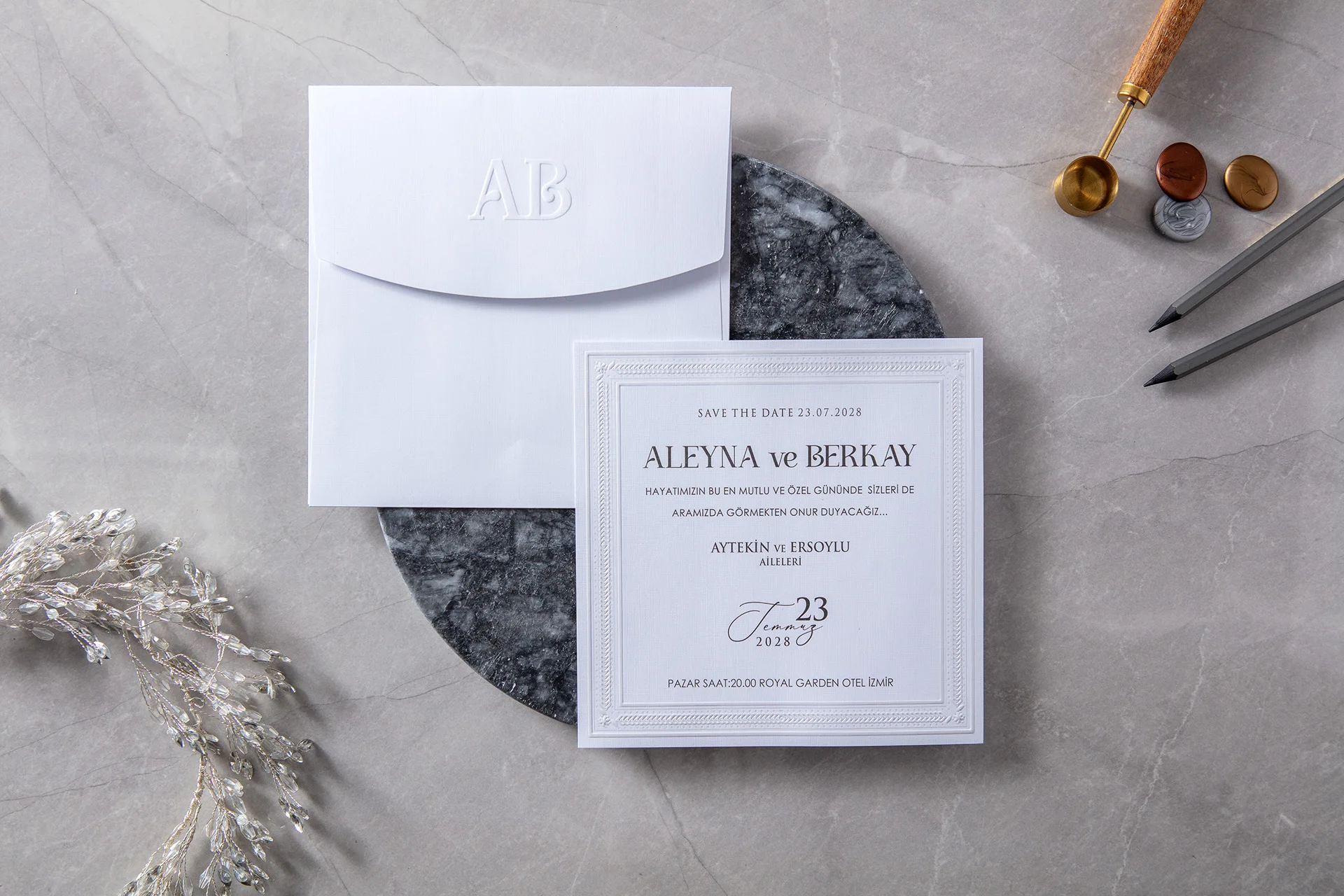 Lüks Düğün Davetiyesi 10685