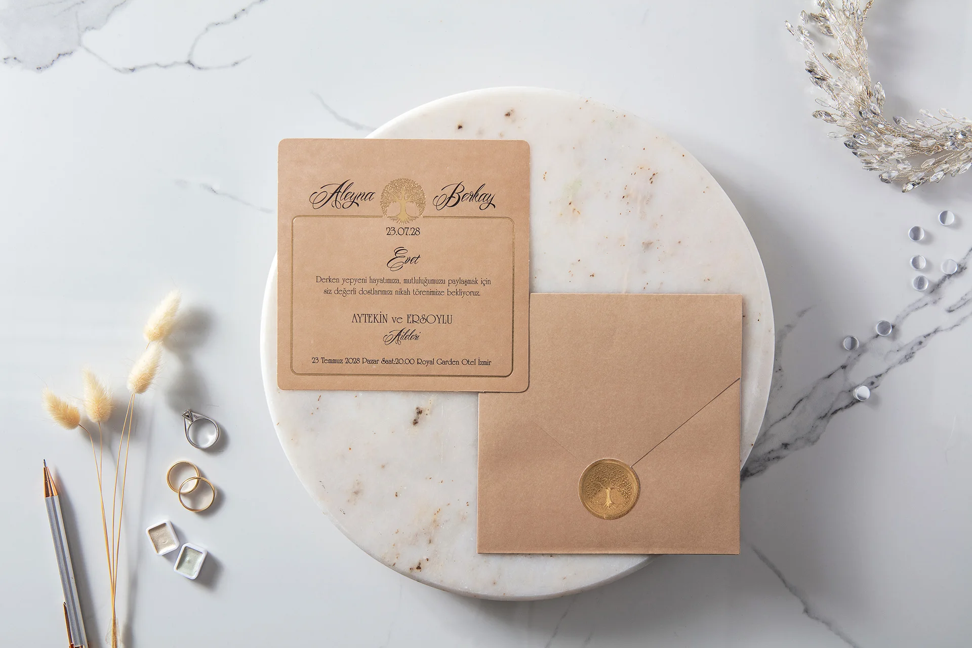 Lüks Düğün Davetiyesi 10591