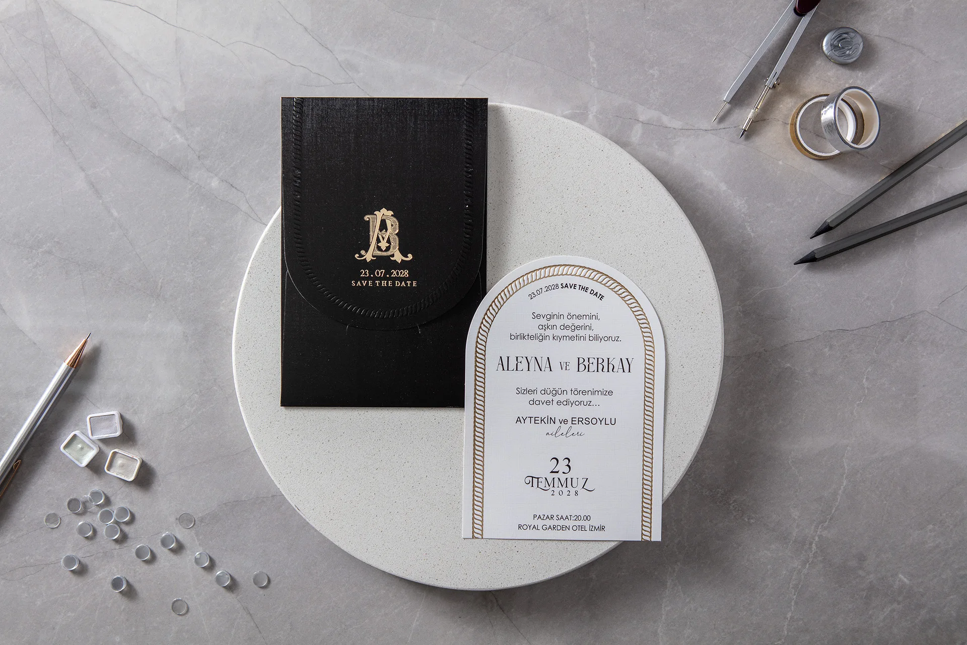 Lüks Düğün Davetiyesi 10684